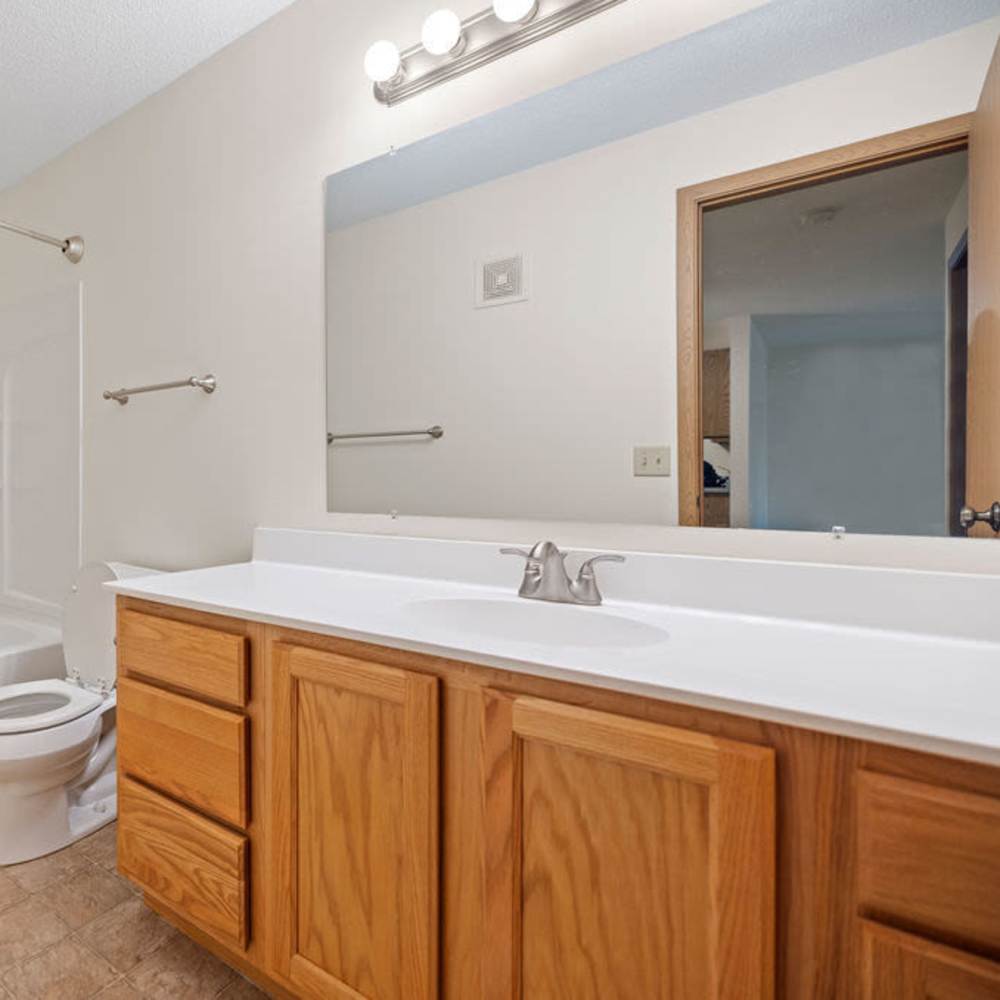 Bathroom vanity at Solace on Lake Minnetonka in Spring Park, Minnesota