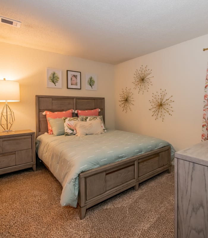 Bedroom at Aspen Park Apartments in Wichita, Kansas