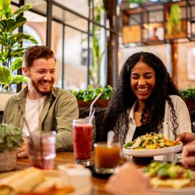 Residents having lunch near Kensington Crossings in Houston, Texas
