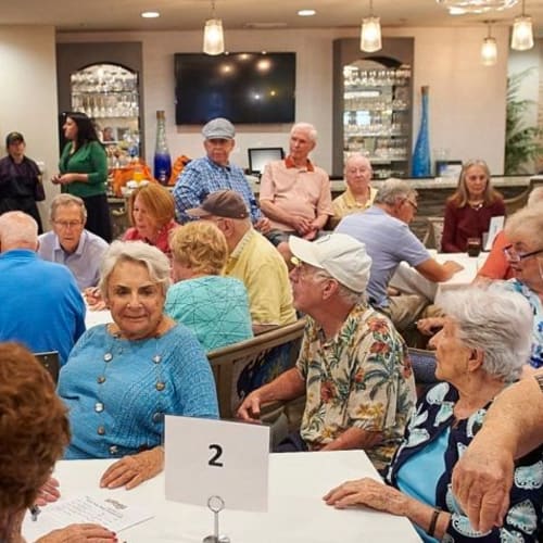 Social gatherings for residents at Celebration Village Forsyth in Suwanee, Georgia