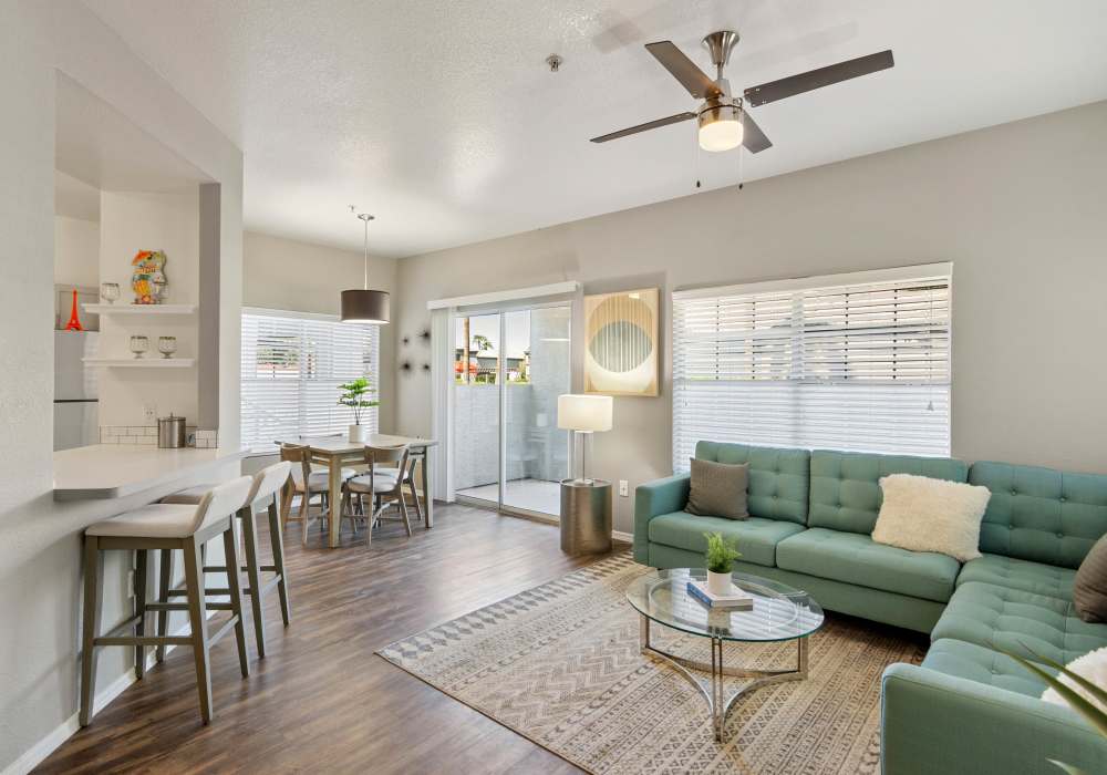 Living room at Luxe @ Ocotillo in Chandler, Arizona