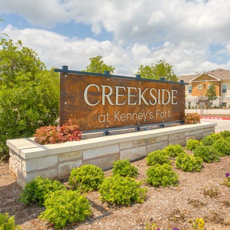 Exterior sign of Creekside at Kenney's Fort