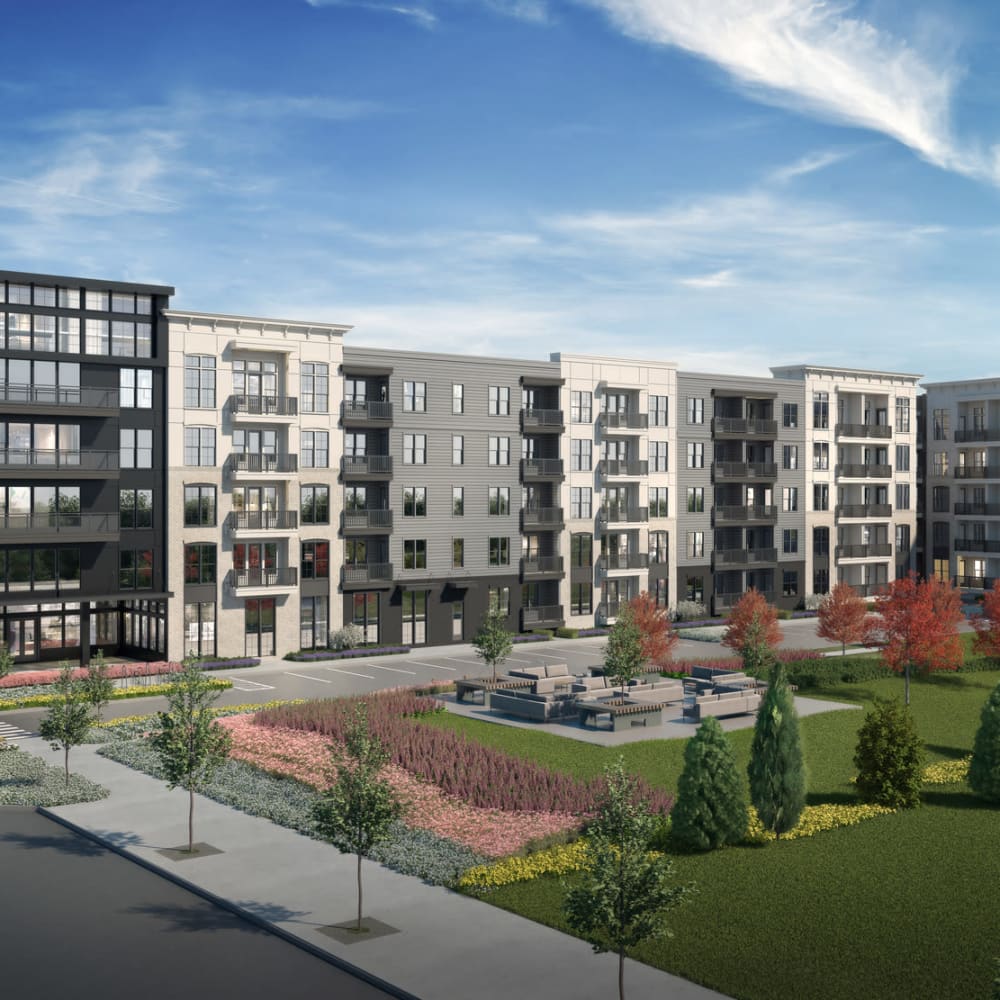 Rendering of apartments at Raven South End in Charlotte, North Carolina