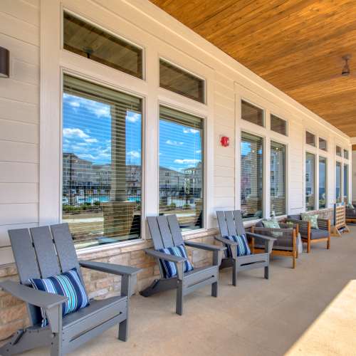 Seating area with chairs at The Mason in Augusta, Georgia