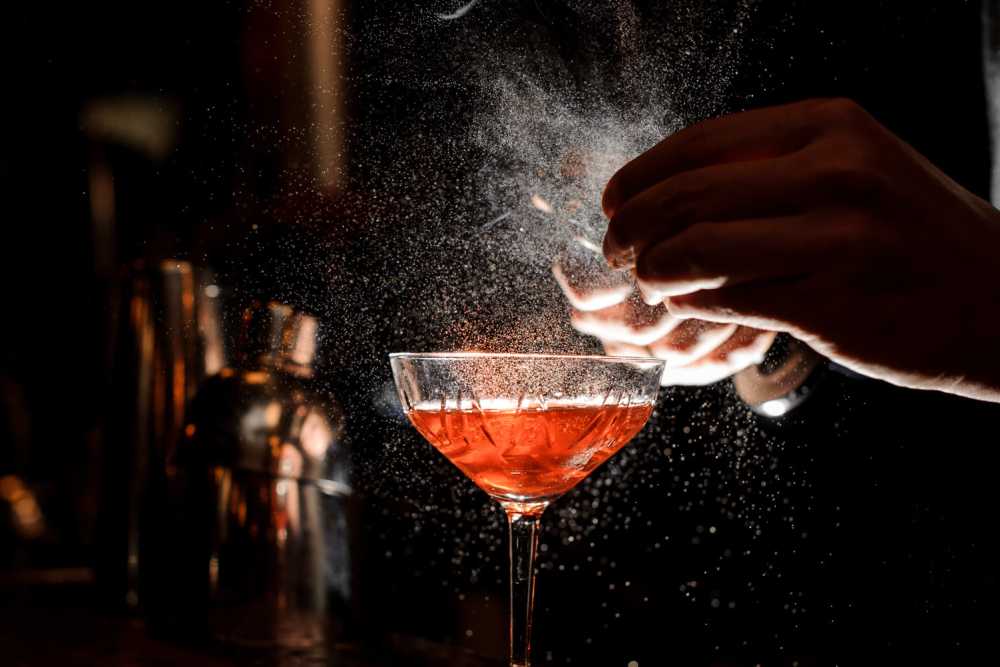 Bartender creating a cocktail near Maverick Townhomes in Atlanta, Georgia