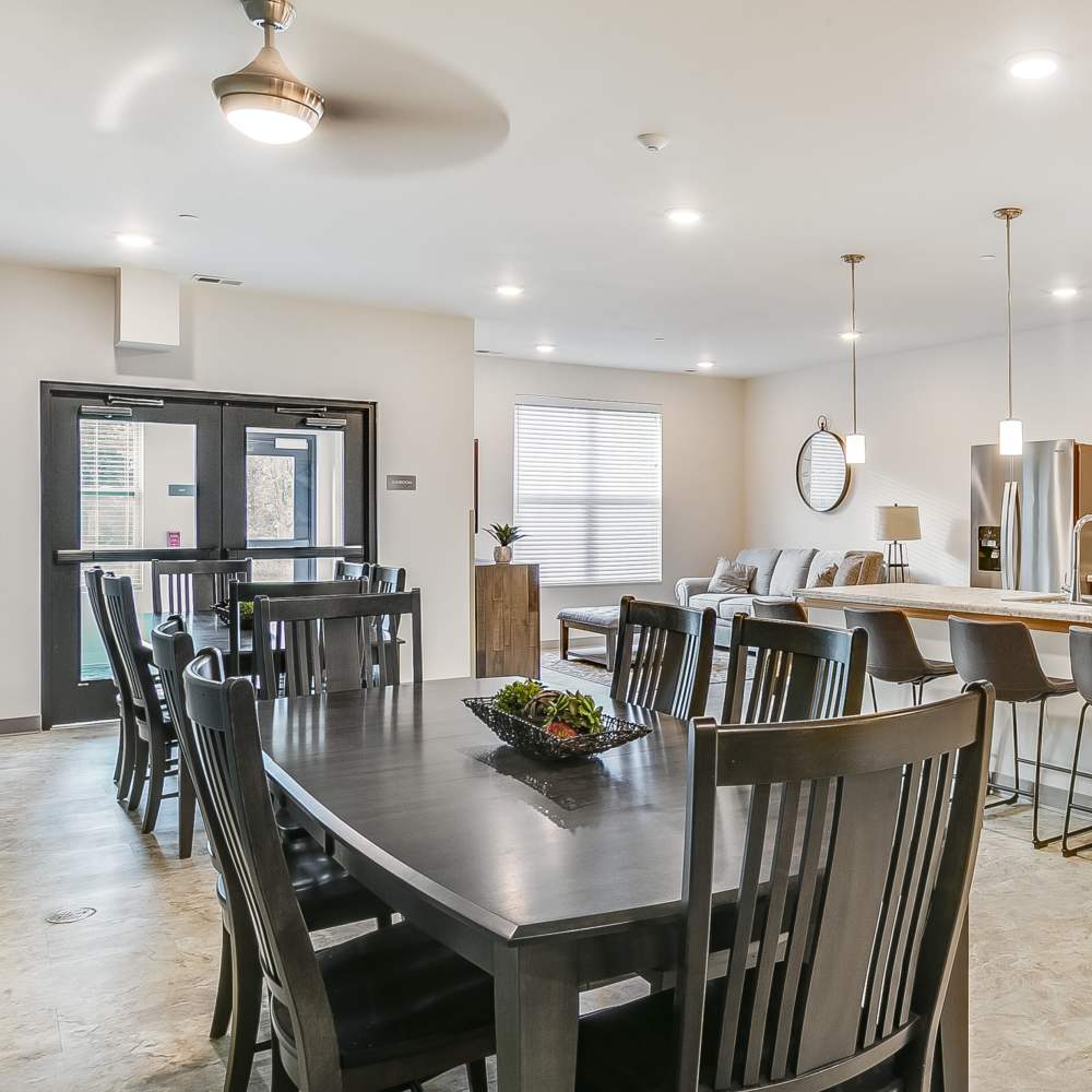 Community dining area at Chelsea Commons in Sugar Grove, Illinois