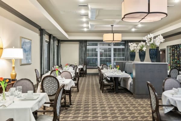 Dining room at Anthology of Troy in Troy, Michigan