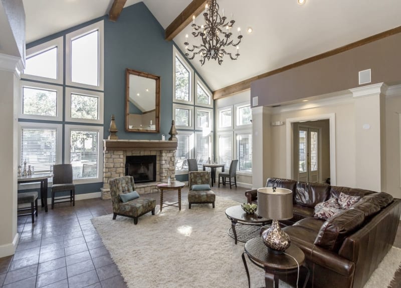 Resident lounge at The Aidan in Lewisville, Texas