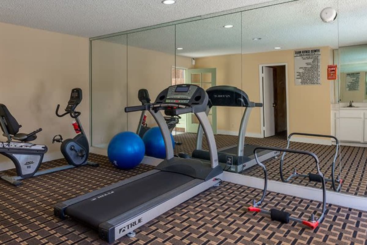 Fitness center at Villa Bianca, West Hollywood, California