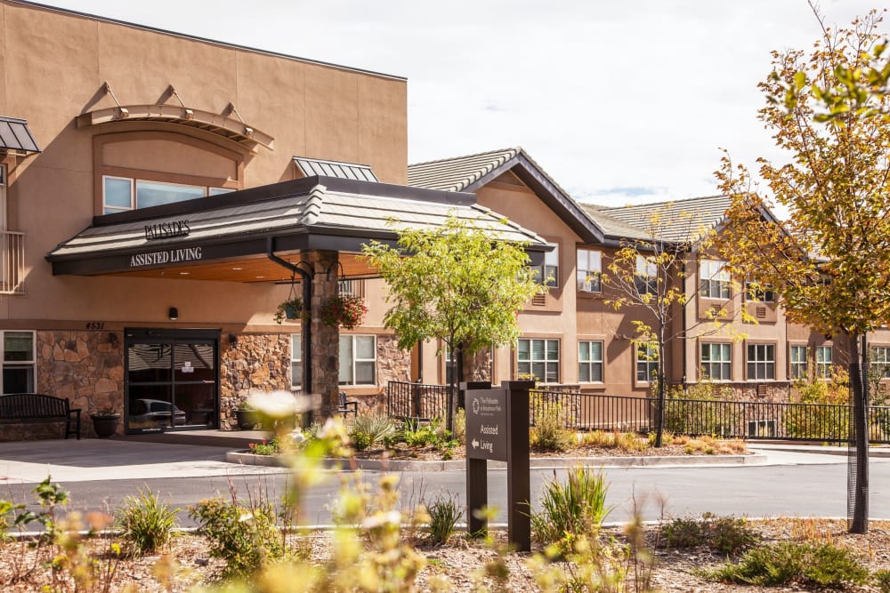 Front of building at The Palisades at Broadmoor Park in Colorado Springs, Colorado