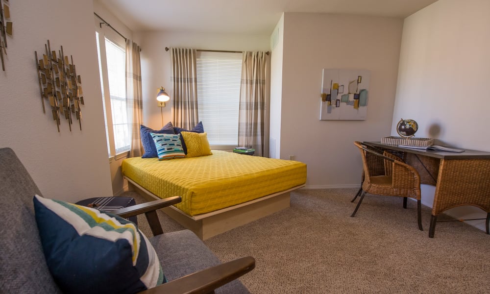 Cozy master bedroom at Newport Wichita in Wichita, Kansas