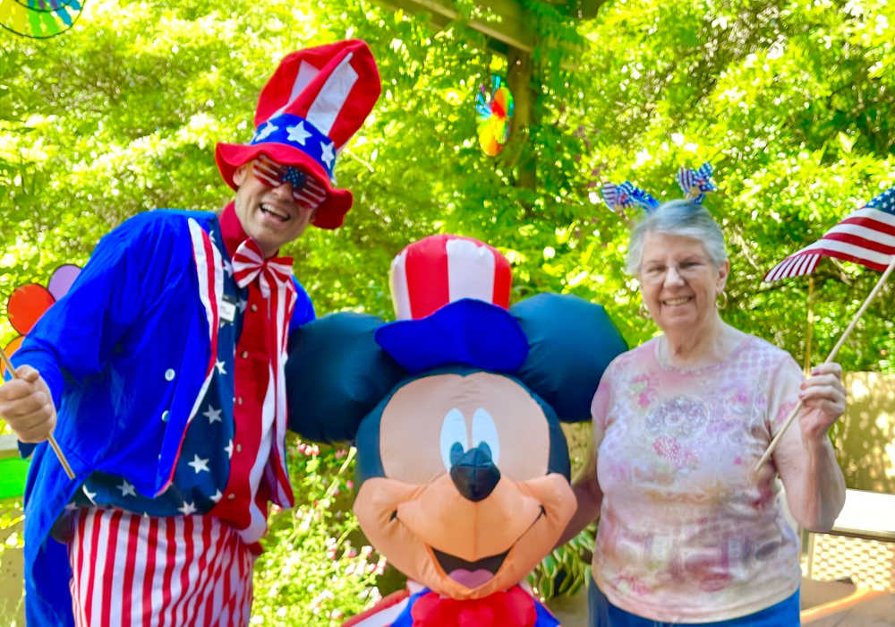 Residents celebrating 4th of July at Truewood by Merrill, First Hill in Seattle, Washington