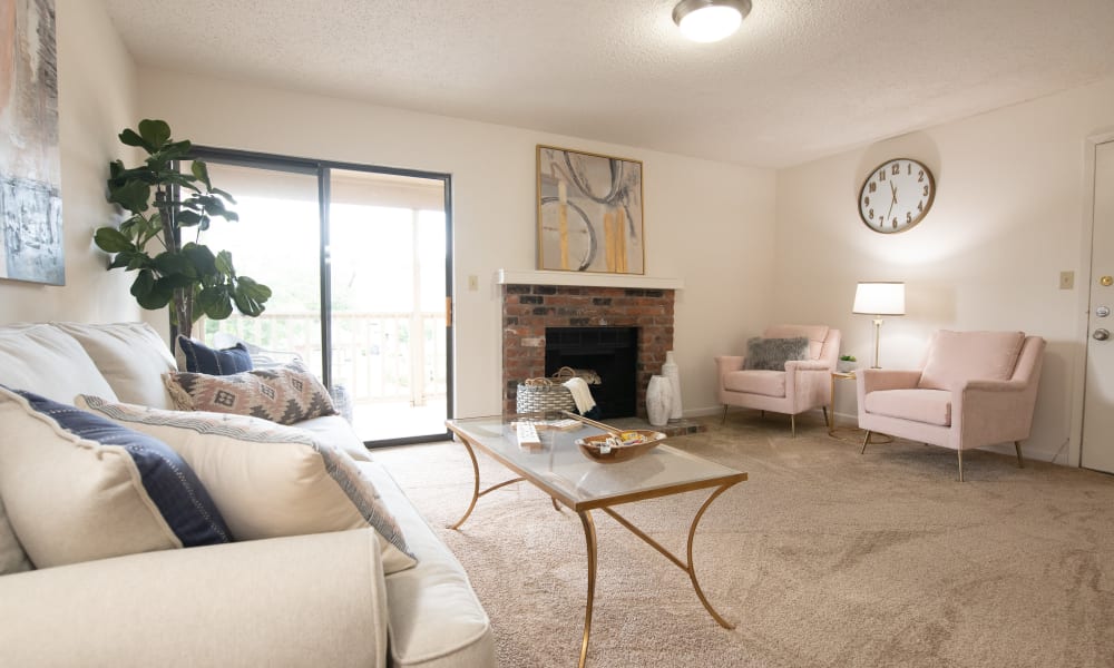 Living room at The Mark Apartments in Ridgeland, Mississippi