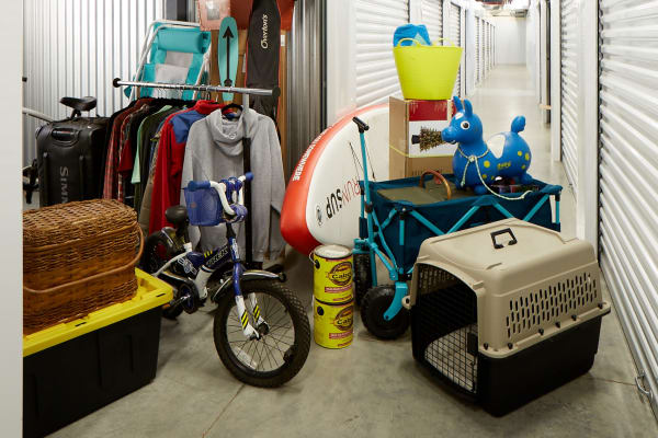 filled storage unit at Spacebox Storage Crestview in Crestview, Florida.