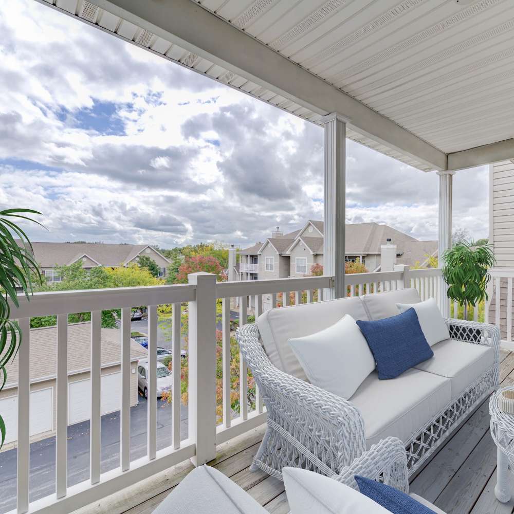 Charming outdoor terrace at Boulder Springs in Maryland Heights, Missouri