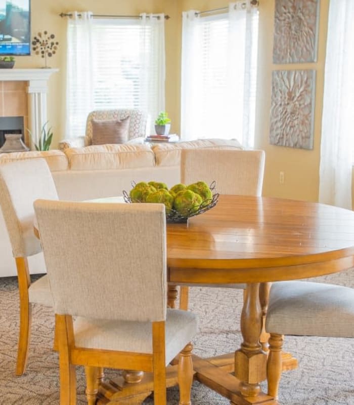 Communal seating at Cimarron Trails Apartments in Norman, Oklahoma