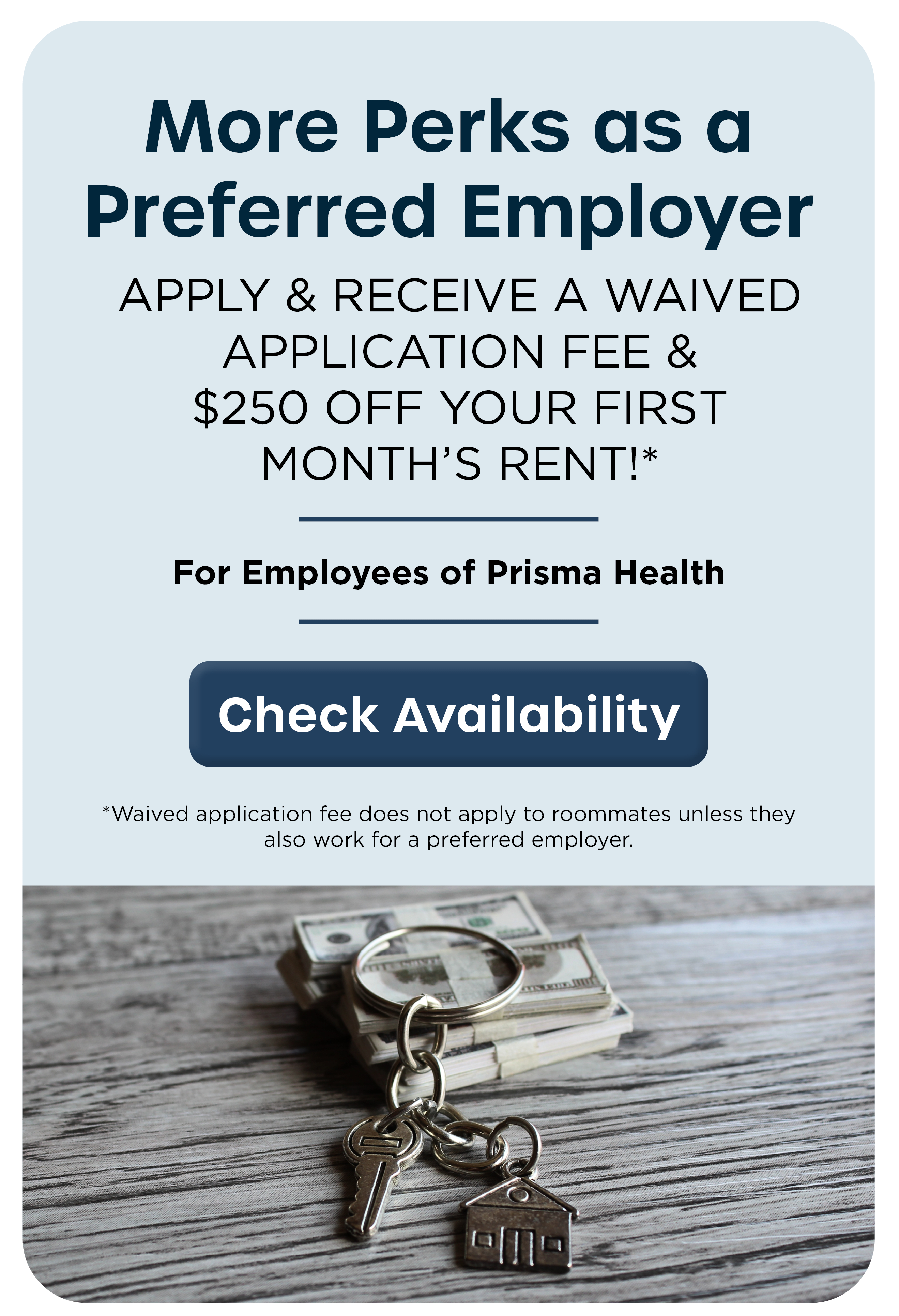 Preferred Employers special at The Waterford Apartments in Columbia, South Carolina