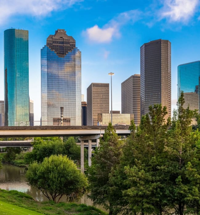 Skyline near Marquis Lofts on Sabine in Houston, Texas