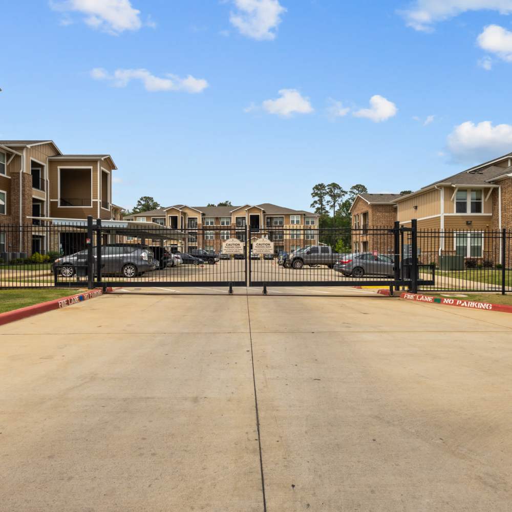 Entrance gate of an apartment at Harvest Creek in Marshall,Texas