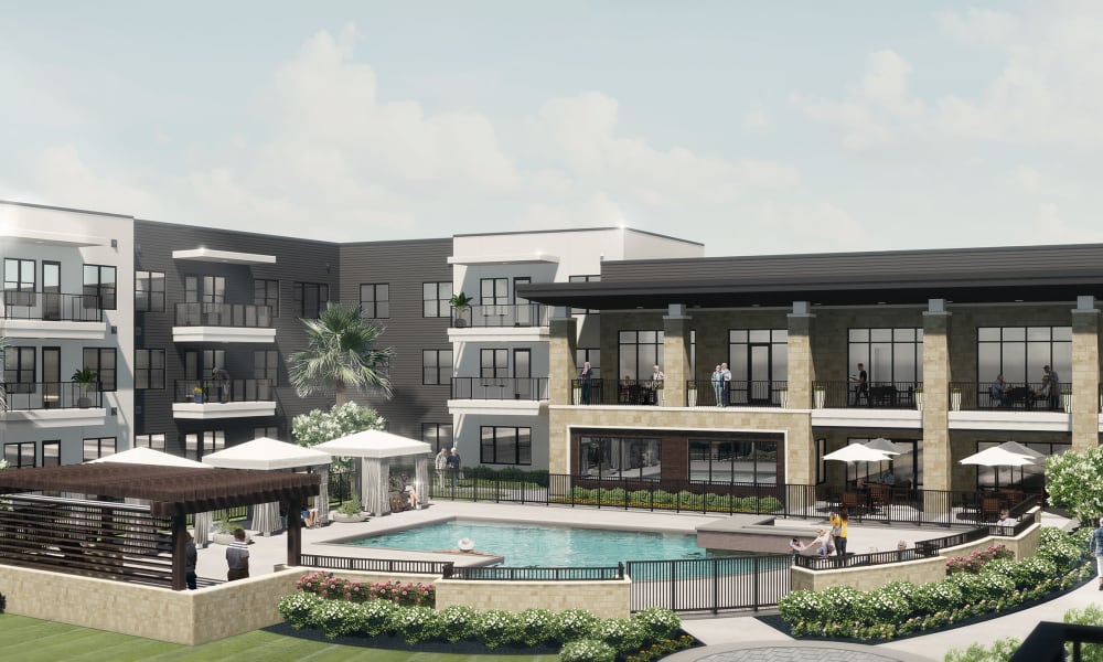 Rendering of the backside of Inspirations at the Towncenter in Jacksonville, Florida.