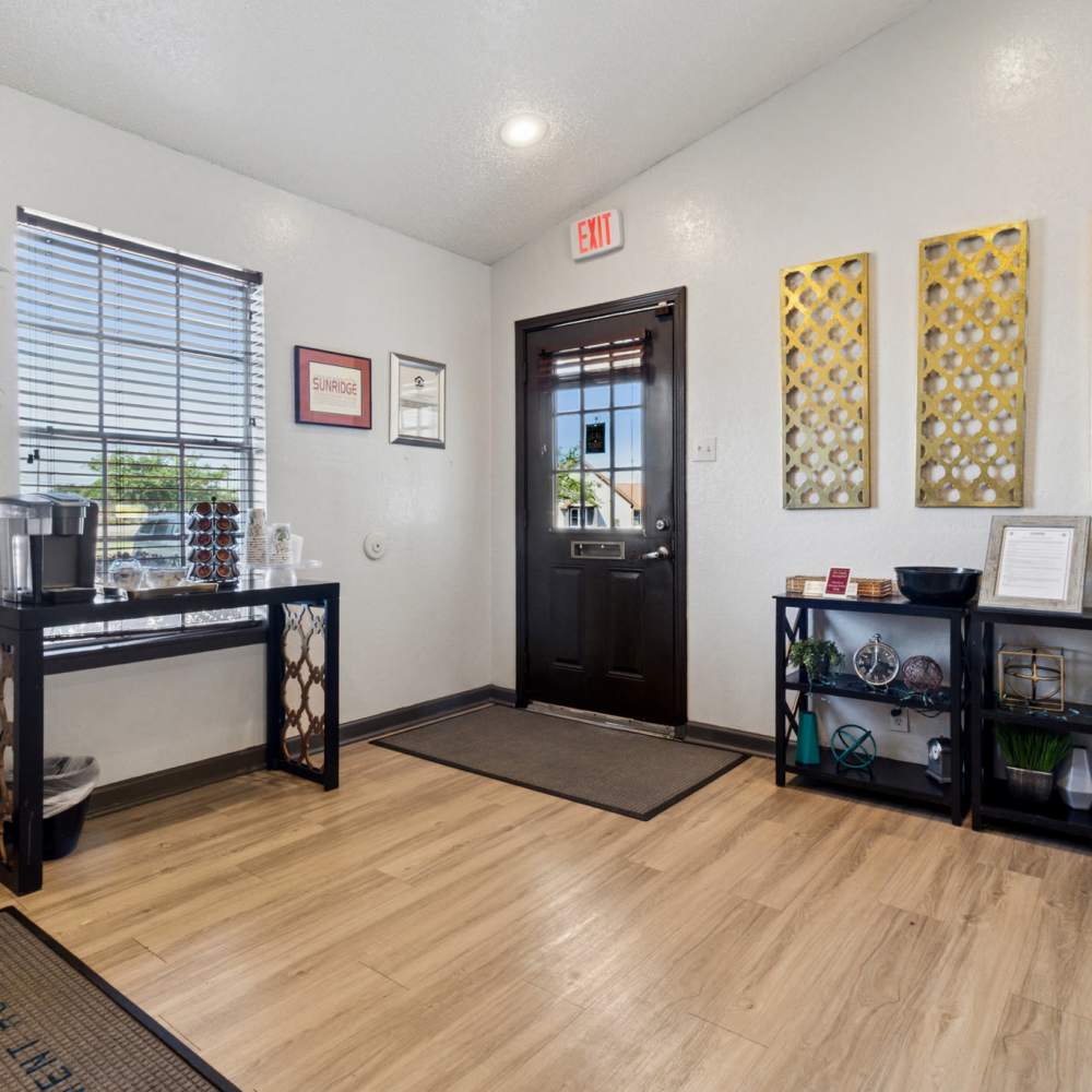 Entrance of community room at Arbors of Taylor in Taylor, Texas