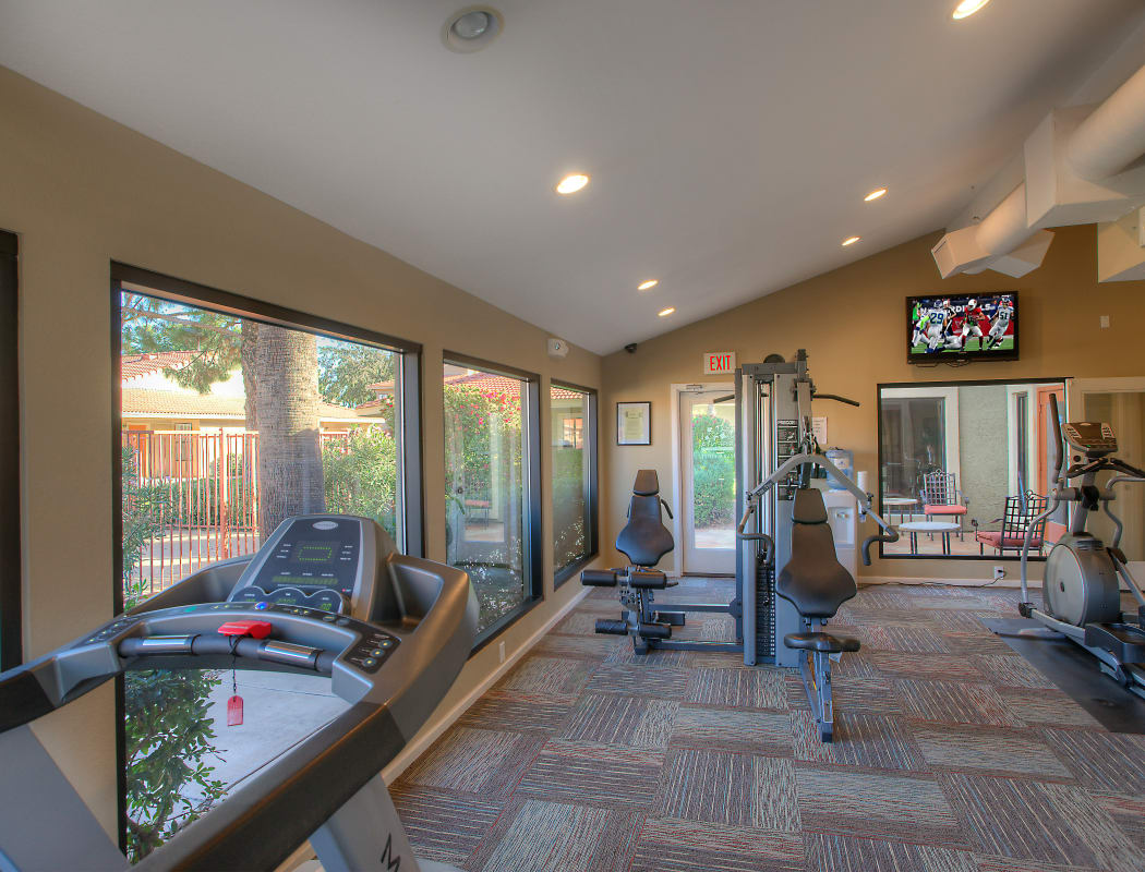 Fitness center at Argenta Apartment Homes