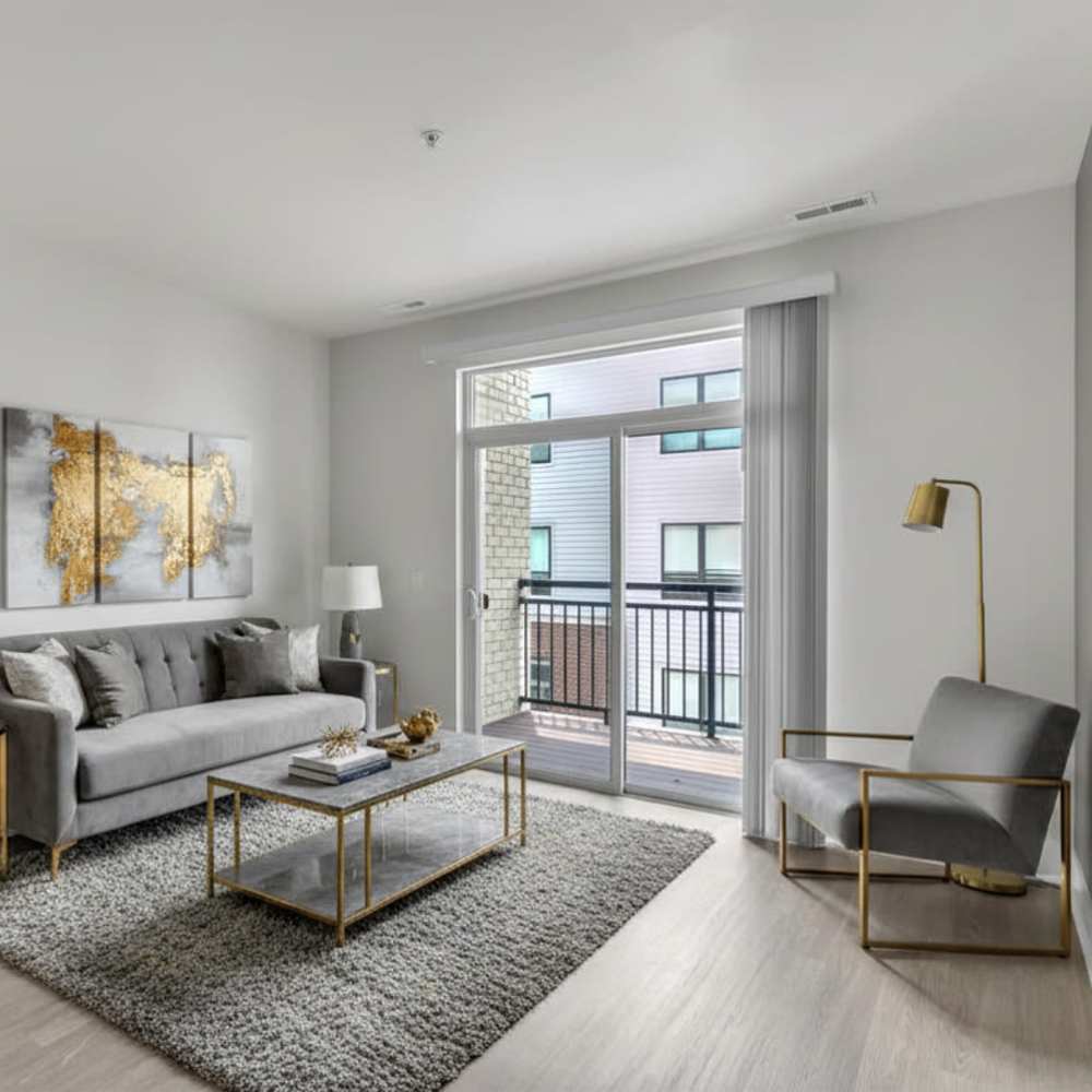 Living with Balcony at Lofts2 in Kenosha, Wisconsin