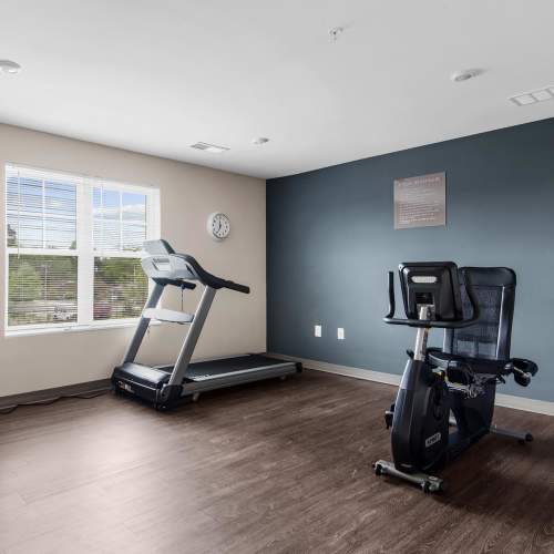 A fitness center at Center Crossing in Hickory, North Carolina