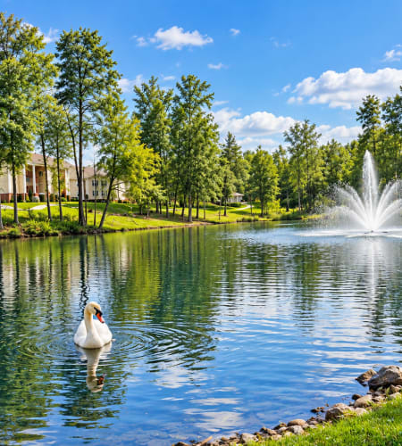 Community amenities at Lodge at Lakeshore in Greensboro, North Carolina