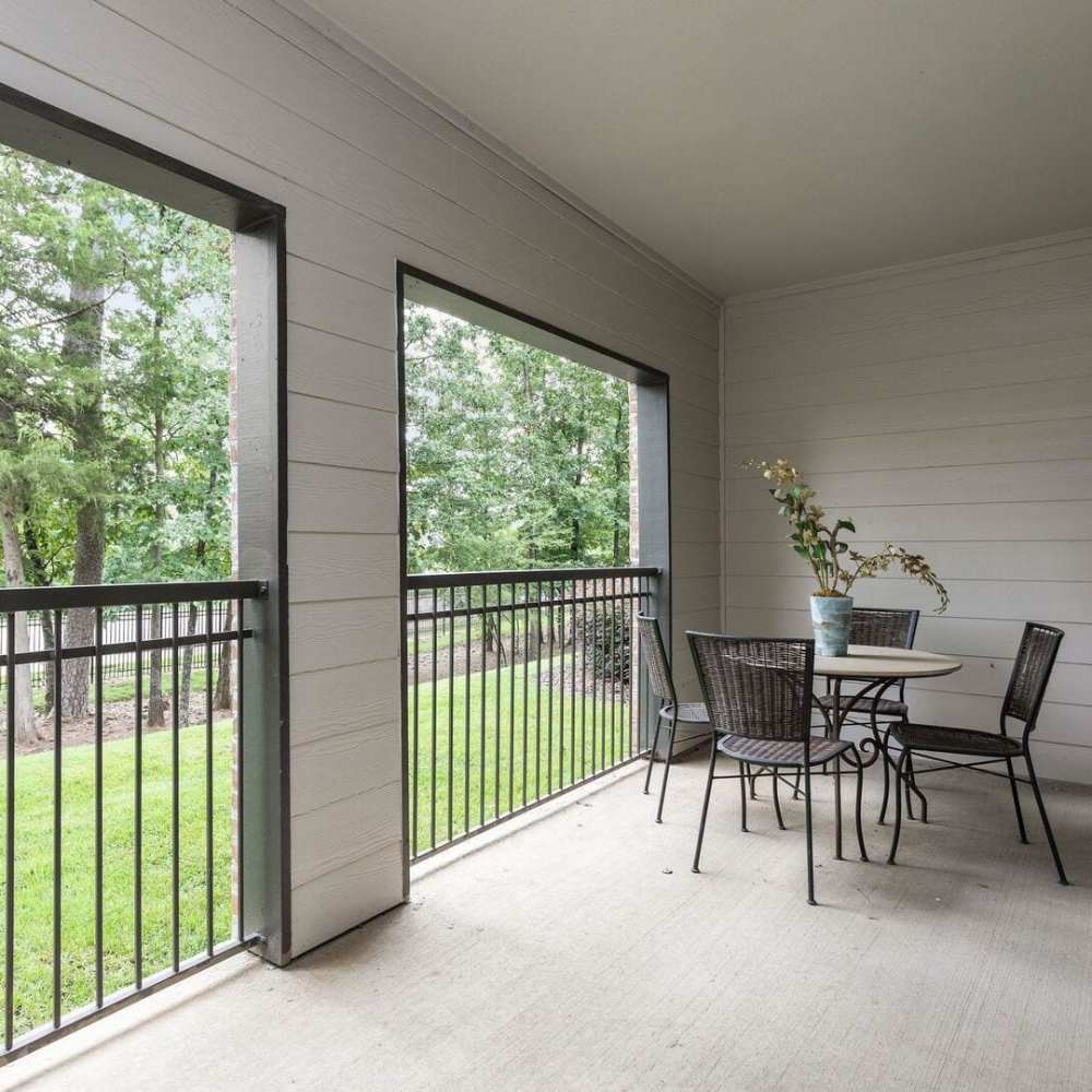 Private balcony at Stonebridge at the Ranch Apartments in Little Rock, Arkansas