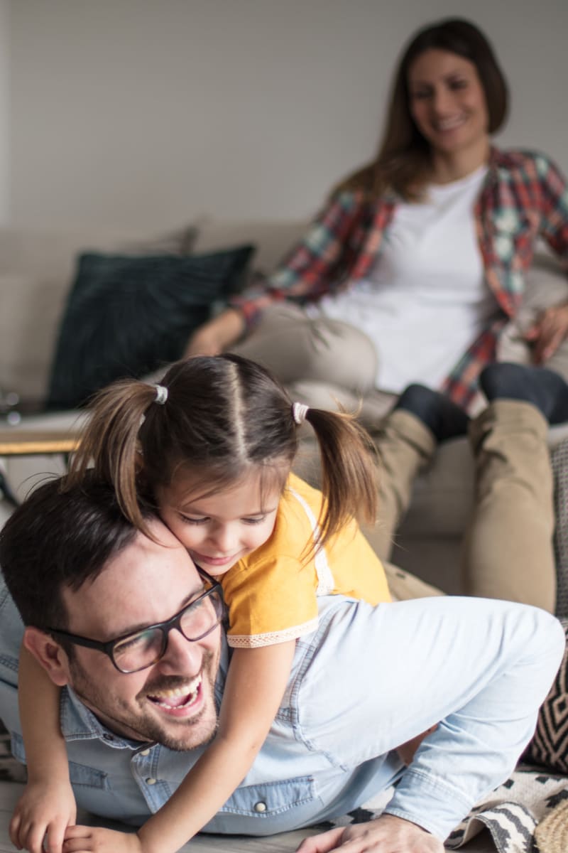 Playful family photo Ridgecrest in Denton, Texas