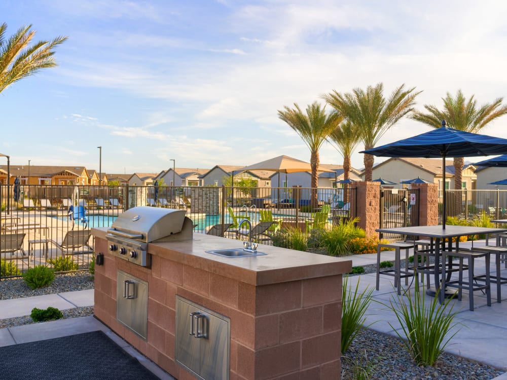 Grilling area at Estia Surprise Farms in Surprise, Arizona