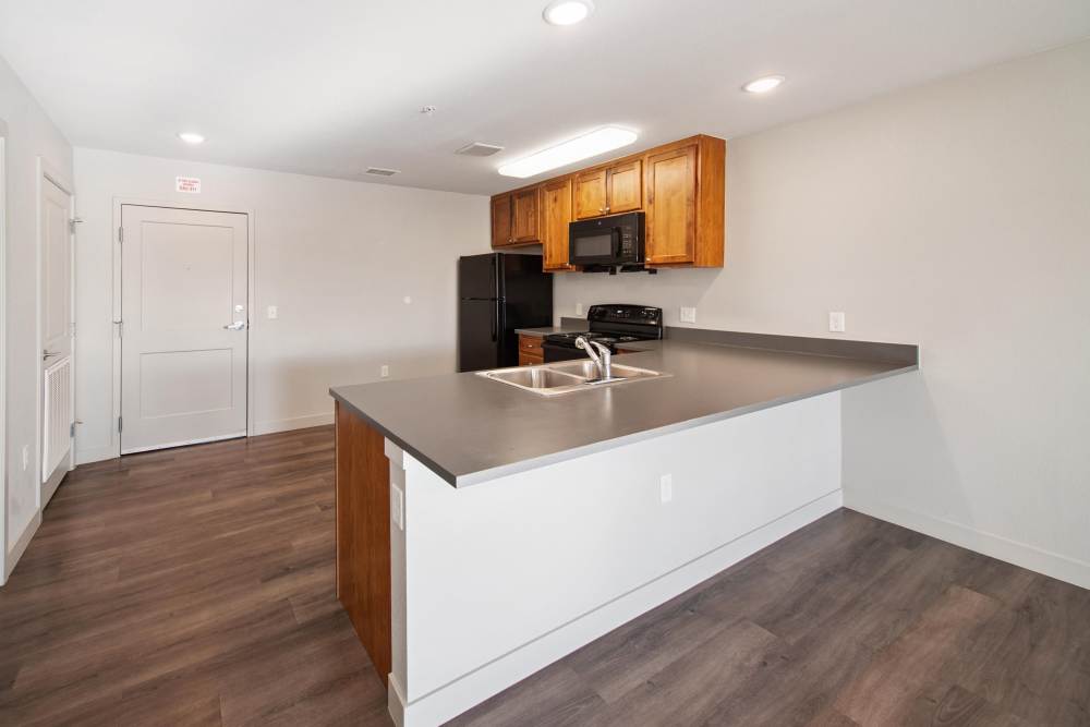 Upgraded kitchen at Villas At Mesa Ridge in Fountain,Colorado
