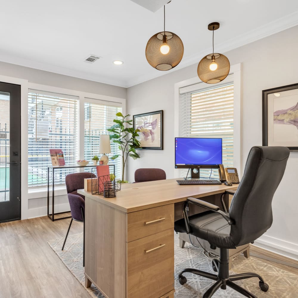 Well lit office area at The Maxwell in Metairie, Louisiana