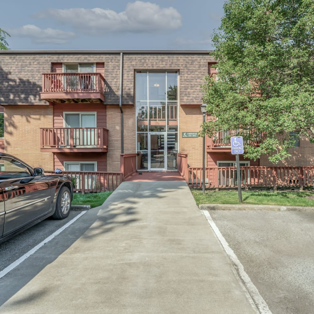 Building entrance at Briarcliff Manor, Wheeling, West Virginia