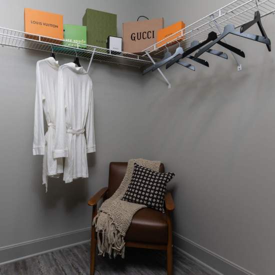 Spacious closet at Current at The Banks in Cincinnati,Ohio