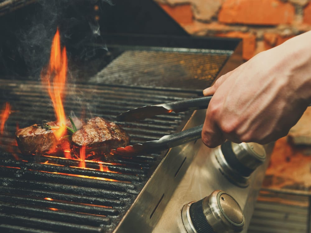 Grilling up lunch on a summer day at The Piedmont in Tempe, Arizona