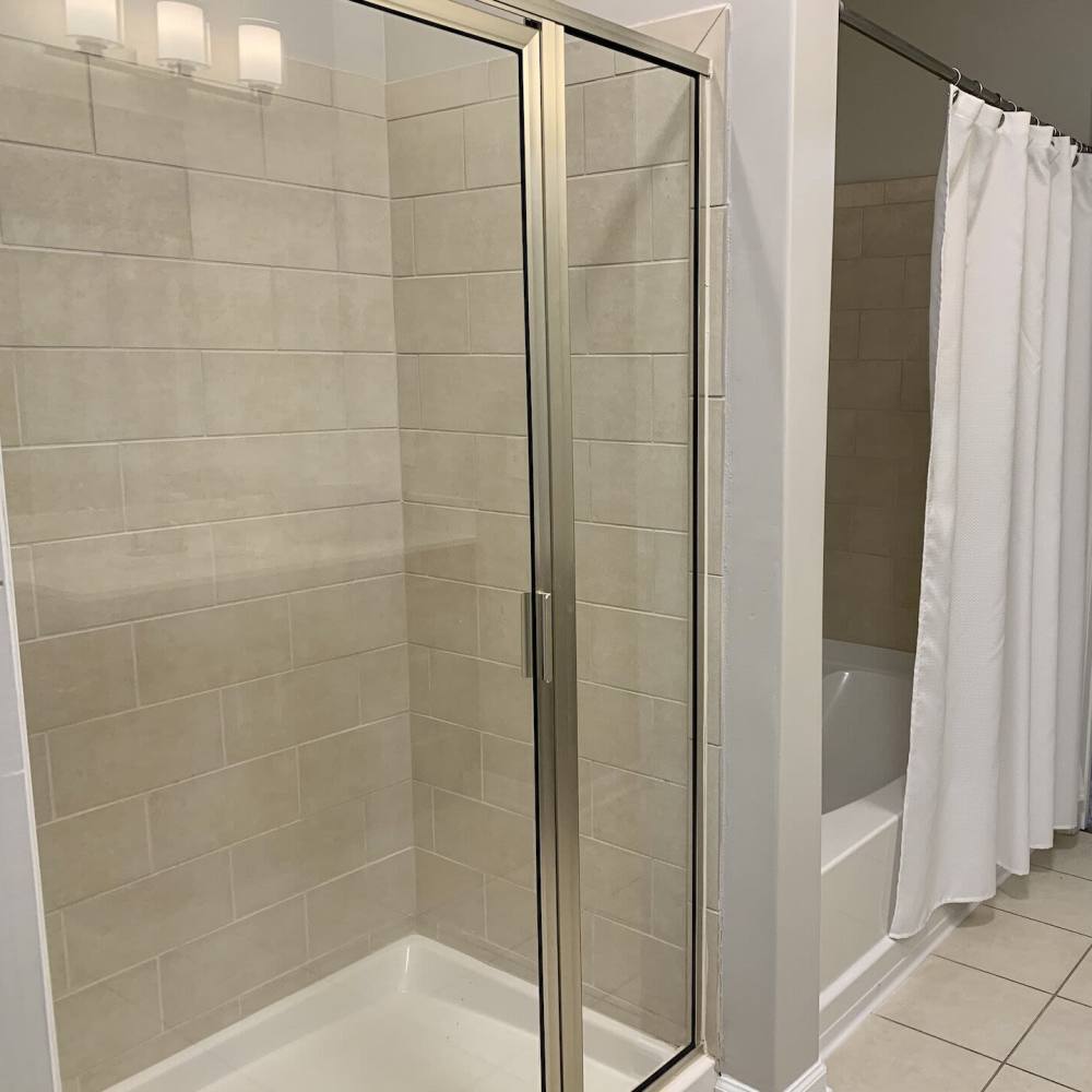 Bathroom with separate shower and tub at Preserve At Columbus Park in Columbus, Georgia