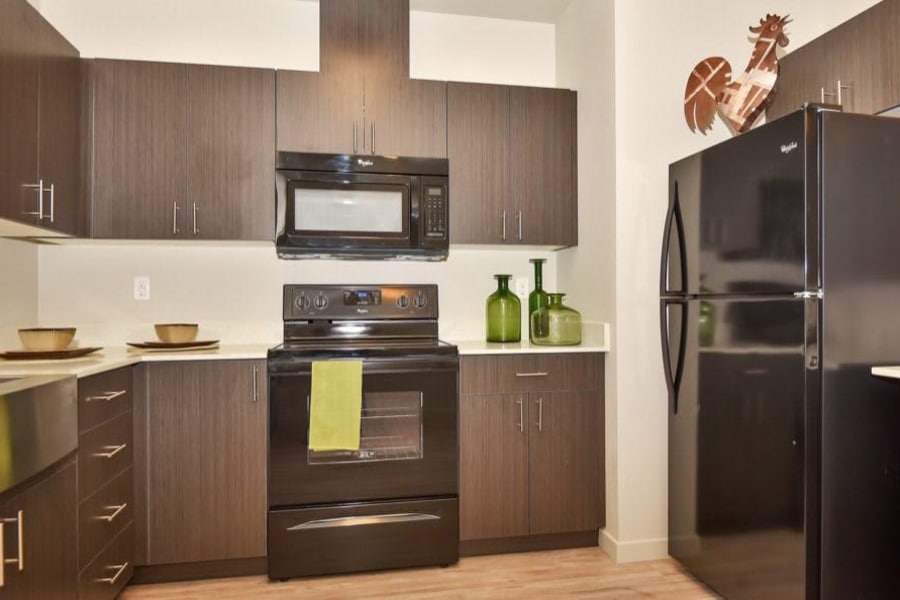Renovated kitchen at Rock Creek Commons in Vancouver, Washington