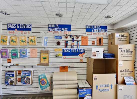 Packing and moving supplies available at A-1 Self Storage in Oceanside, California