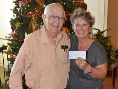 Happy senior enjoying activities at Eastern Star Masonic Retirement Campus in Denver, CO