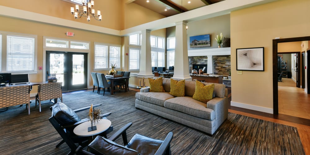 Luxury clubhouse for residents at Cottages at Abbey Glen Apartments in Lubbock, Texas