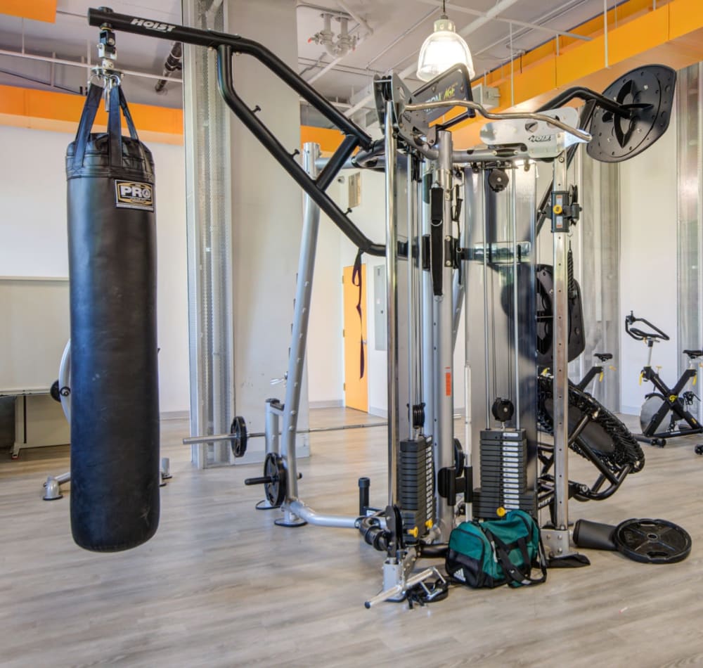 Awesome fitness center for residents to workout in at Sofi 55 Hundred in Arlington, Virginia