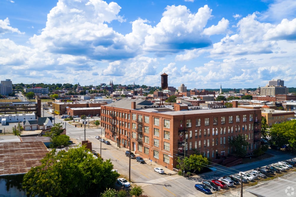 Building exterior at Broadway Lofts in Macon, Georgia