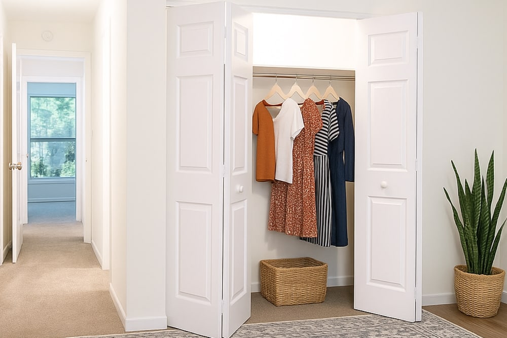 Walk-in closet at Creekwood Apartments in Gainesville,Florida