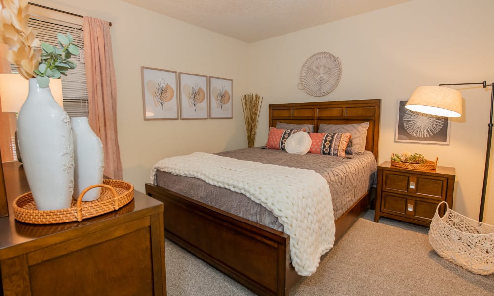 Bedroom at Sugarberry Apartments in Tulsa, Oklahoma