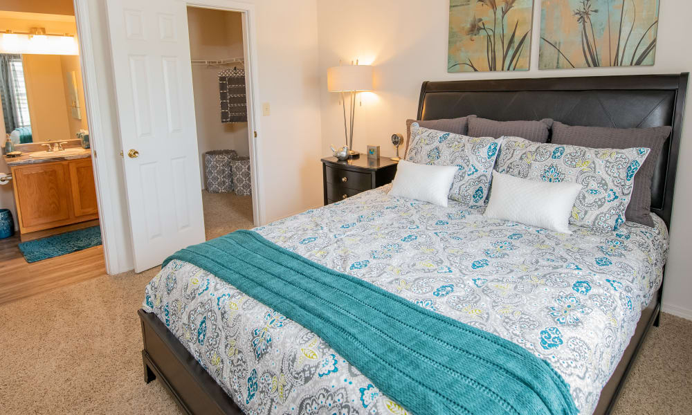 Bedroom at Crown Pointe Apartments in Oklahoma City, Oklahoma