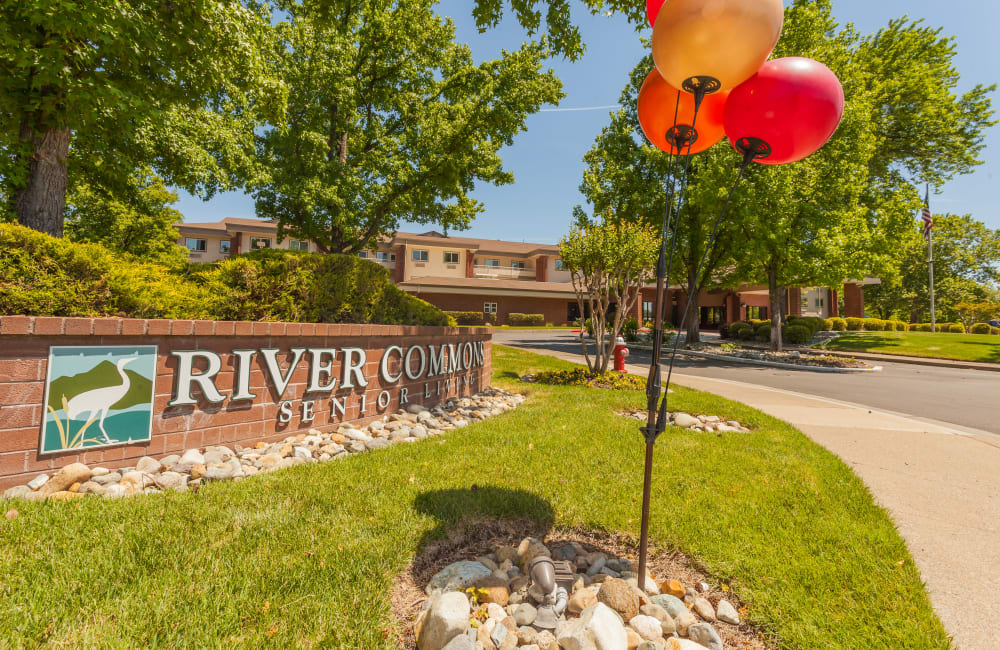 Entrance to River Commons Senior Living in Redding, California