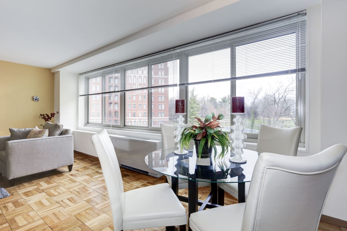 Gorgeous living room in a model home at The Brandywine Apartments in Washington, District of Columbia