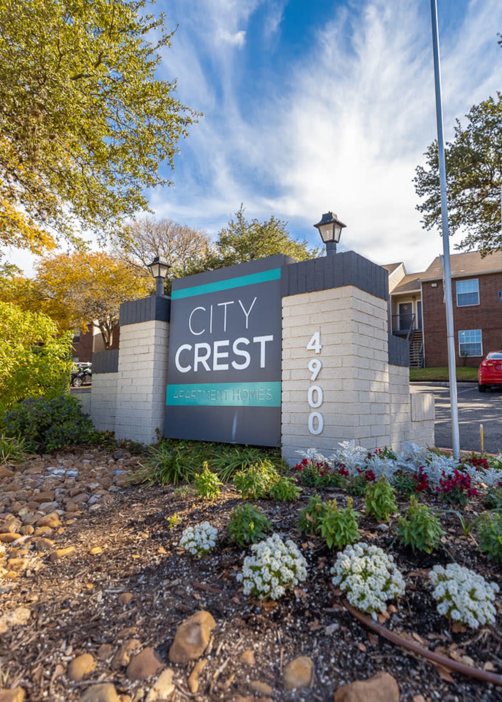 Rendering of memorial sign area at City Crest in San Antonio, Texas